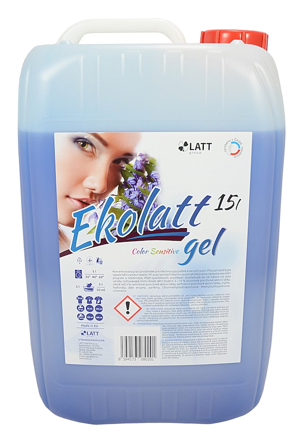 Prací gel na barevné prádlo EKOLATT COLOR SENSITIVE 15 l